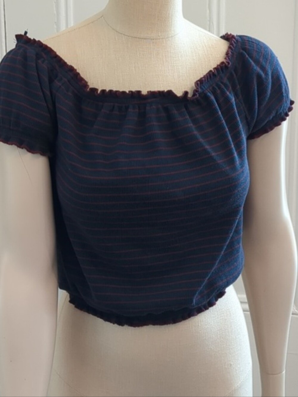4/$13 Wednesday's Girl Off the Shoulder Crop Top
